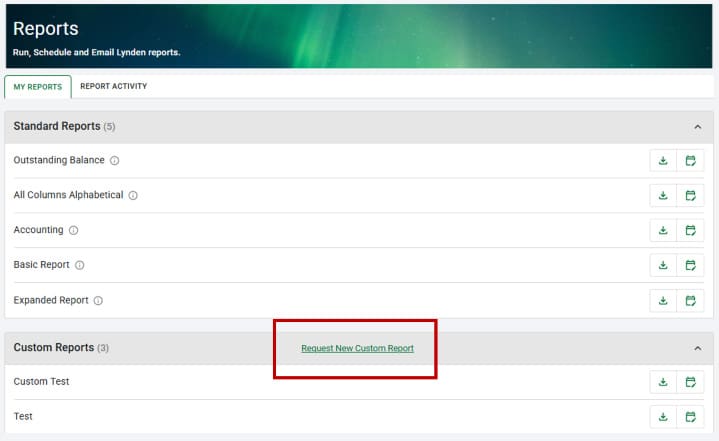 Requesting a new custom report in EZ Commerce