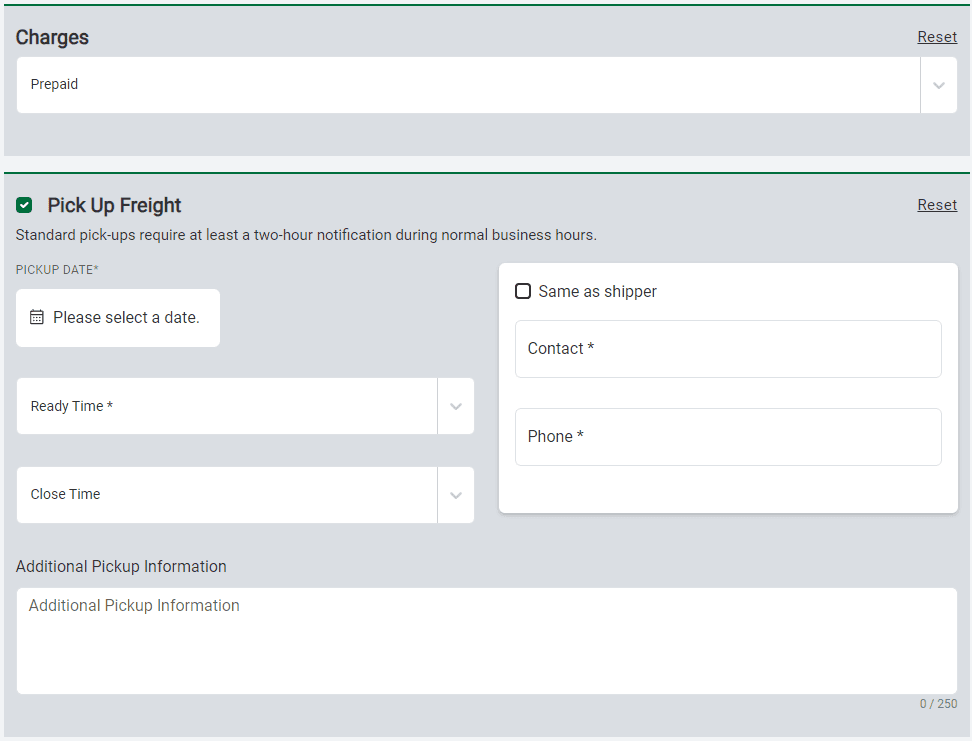 create a shipment overview 5