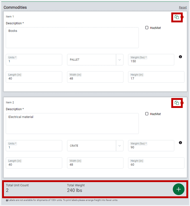 create a shipment overview 6