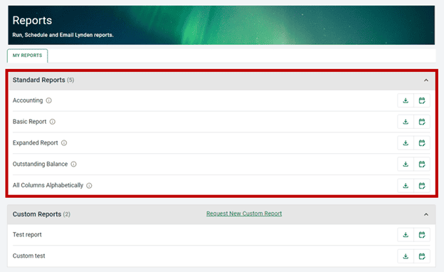 Standard Reports in EZ Commerce